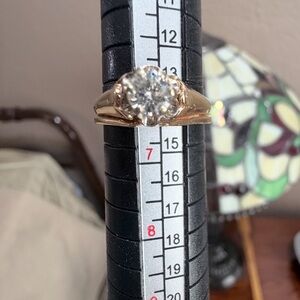 Elegant Gold Ring w/ 1/2 carat natural diamond - 14k yellow gold
